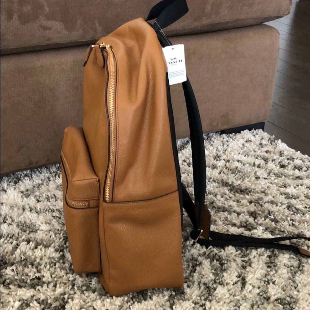 Coach Saddle Pebbled Leather “Charlie” Large Backpack - Picture 6 of 16